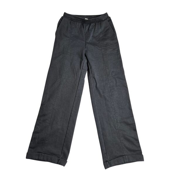 Alo Yoga Black High-waisted Drawstring Waist Straight Leg Pants Size: M - Picture 1 of 6